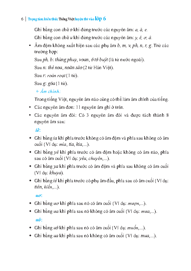 bộ trọng tâm kiến thức tiếng việt luyện thi vào lớp 6 - có đáp án - tập 1 - Ảnh 8