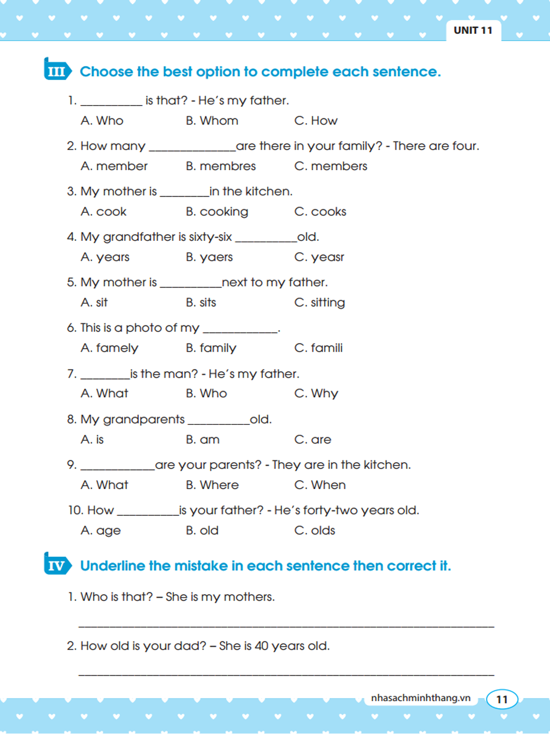 bộ trọng tâm ngữ pháp tiếng anh lớp 3 tập 2 (tái bản 2020) - Ảnh 8