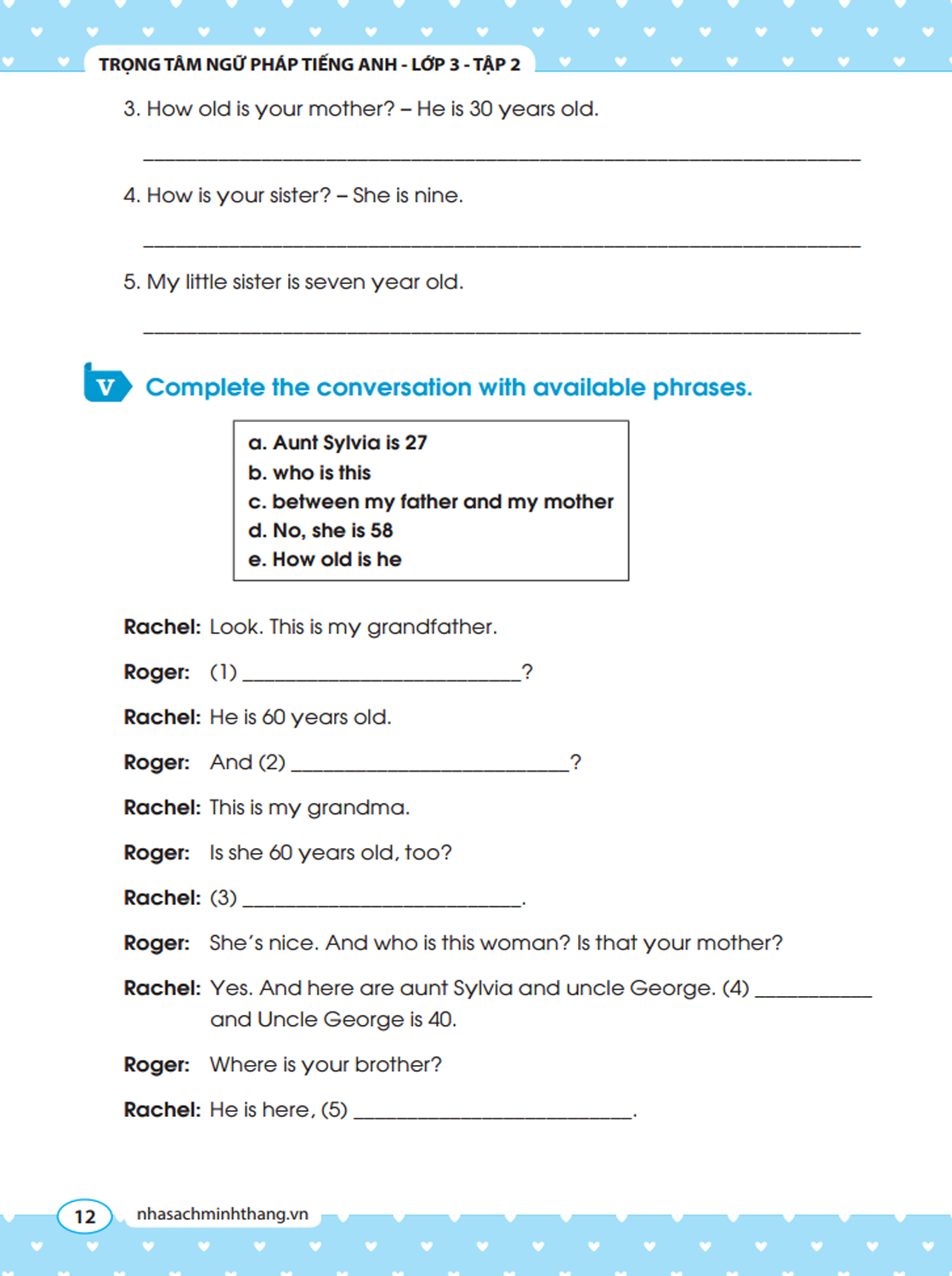 bộ trọng tâm ngữ pháp tiếng anh lớp 3 tập 2 (tái bản 2020) - Ảnh 9