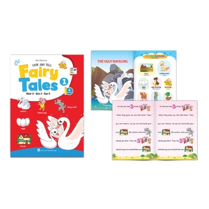 bộ truyện tranh tư duy hình ảnh tiếng anh - look and tell fairy tales 1-2-3-4 (hear it - see it - say it) (bộ 4 cuốn) - Ảnh 2
