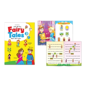 bộ truyện tranh tư duy hình ảnh tiếng anh - look and tell fairy tales 1-2-3-4 (hear it - see it - say it) (bộ 4 cuốn) - Ảnh 4