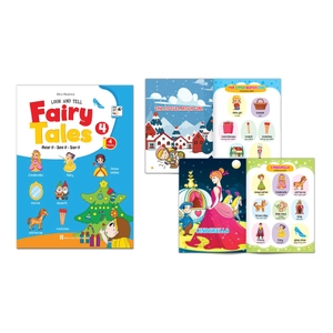 bộ truyện tranh tư duy hình ảnh tiếng anh - look and tell fairy tales 1-2-3-4 (hear it - see it - say it) (bộ 4 cuốn) - Ảnh 5