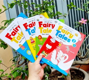 bộ truyện tranh tư duy hình ảnh tiếng anh - look and tell fairy tales 1-2-3-4 (hear it - see it - say it) (bộ 4 cuốn) - Ảnh 7