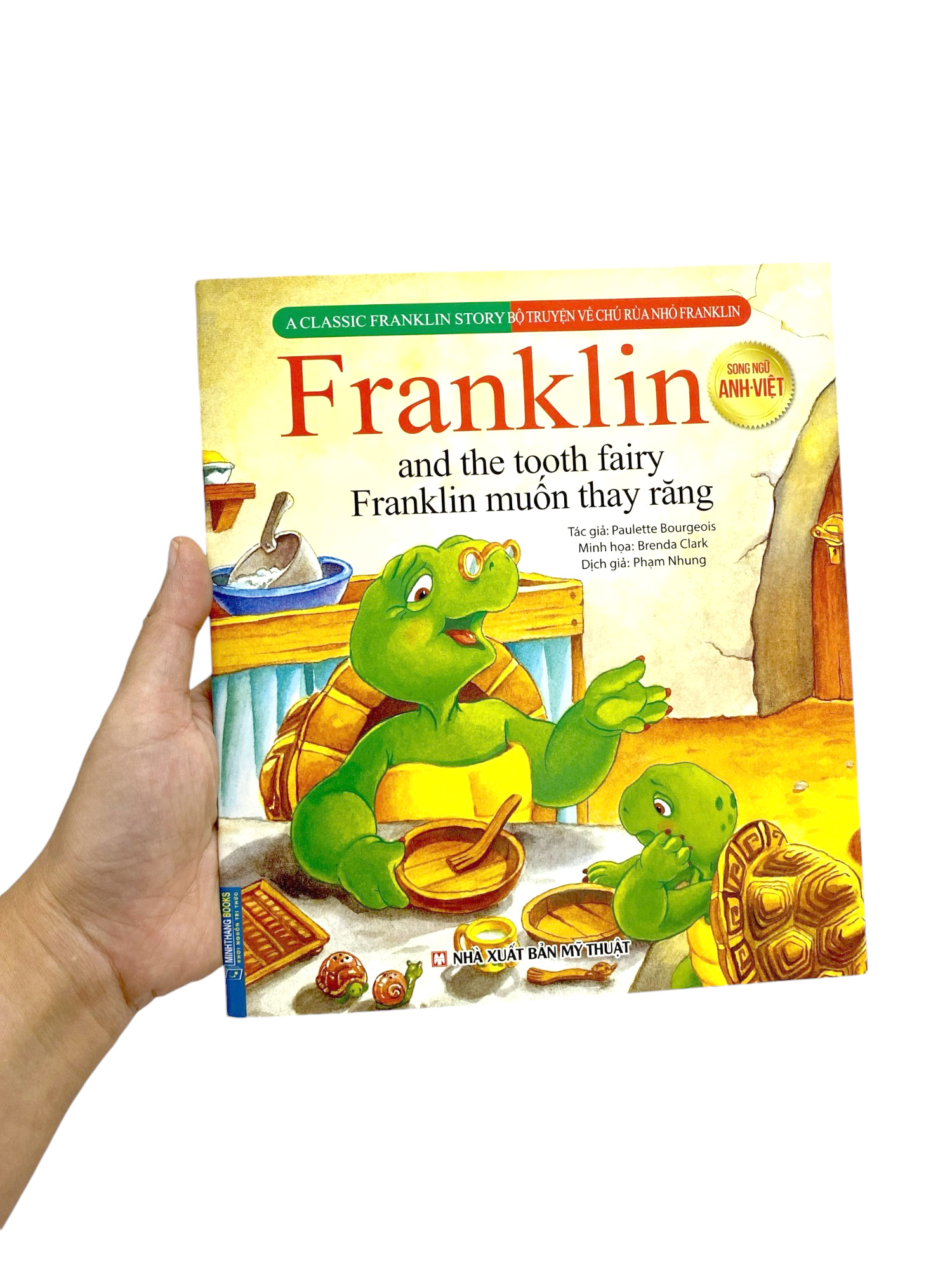 bộ truyện về chú rùa nhỏ franklin - franklin muốn thay răng (song ngữ anh - việt) - Ảnh 8