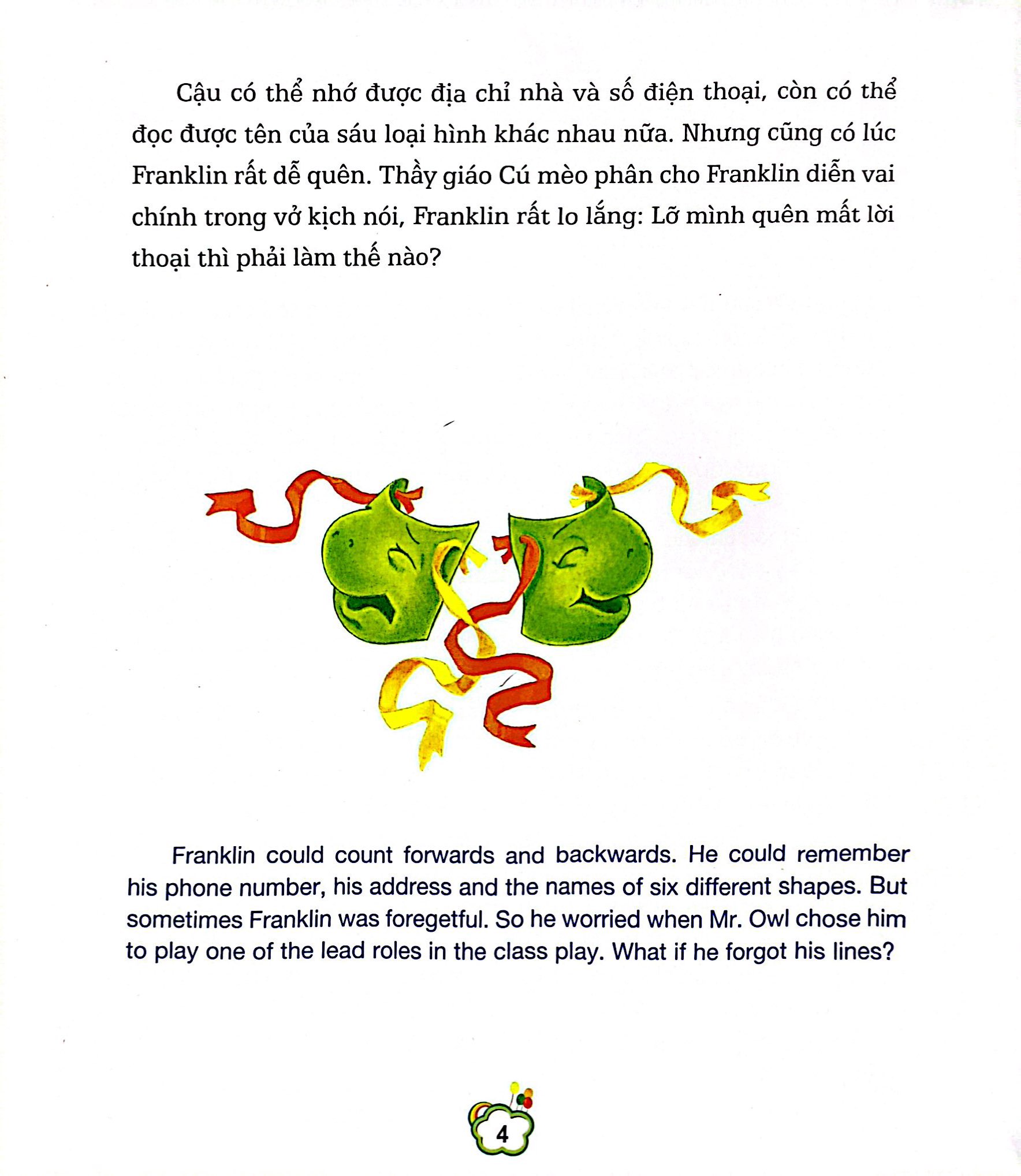 bộ truyện về chú rùa nhỏ franklin - franklin tập kịch (song ngữ anh - việt) - Ảnh 4