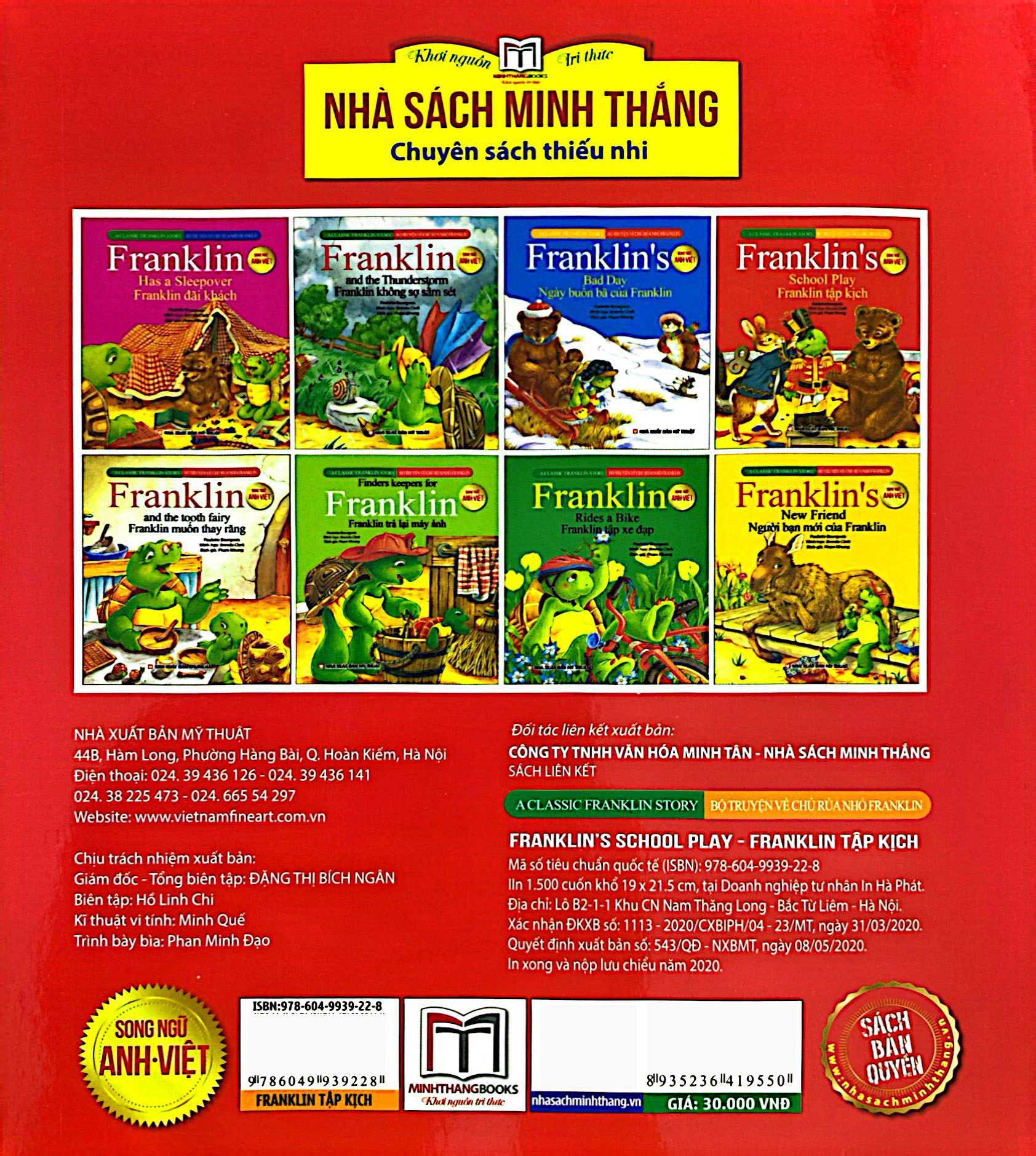 bộ truyện về chú rùa nhỏ franklin - franklin tập kịch (song ngữ anh - việt) - Ảnh 7