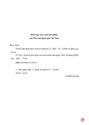 bộ tư bản - phê phán khoa kinh tế chính trị - tập thứ ba - quyển iii: toàn bộ quá trình sản xuất tư bản chủ nghĩa. phần thứ hai (chương xxix - lii) - Ảnh 4