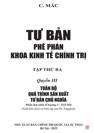 bộ tư bản - phê phán khoa kinh tế chính trị - tập thứ ba - quyển iii: toàn bộ quá trình sản xuất tư bản chủ nghĩa. phần thứ nhất (chương i - xxviii) - Ảnh 5