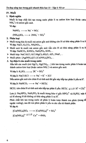 bộ tư duy sáng tạo trong giải nhanh hóa học 11 - tập 1 - vô cơ - Ảnh 5