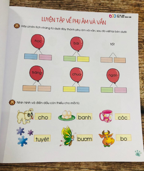 bộ tủ sách giáo dục sớm - 600 đề vui học phát triển toàn diện - 1 - Ảnh 5