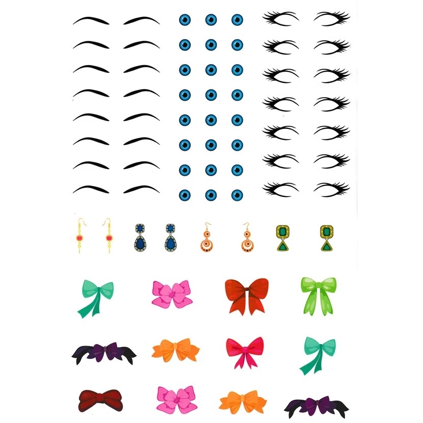 Bộ Tủ Sách Trang Điểm - Thần Tượng K-Pop - Tập 1 - Sticker Hình Dán Trong Suốt - Ảnh 5