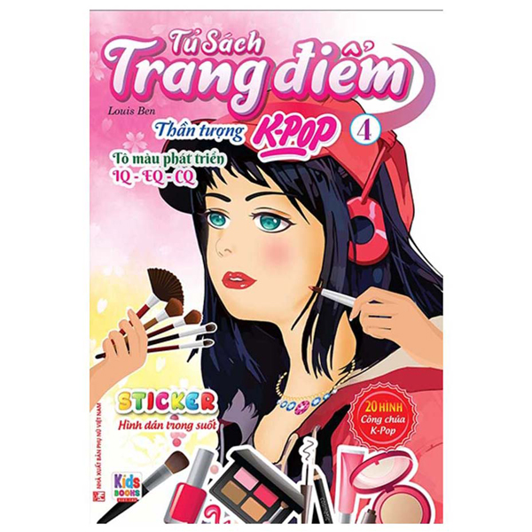 Bộ Tủ Sách Trang Điểm - Thần Tượng K-Pop - Tập 4 - Sticker Hình Dán Trong Suốt
