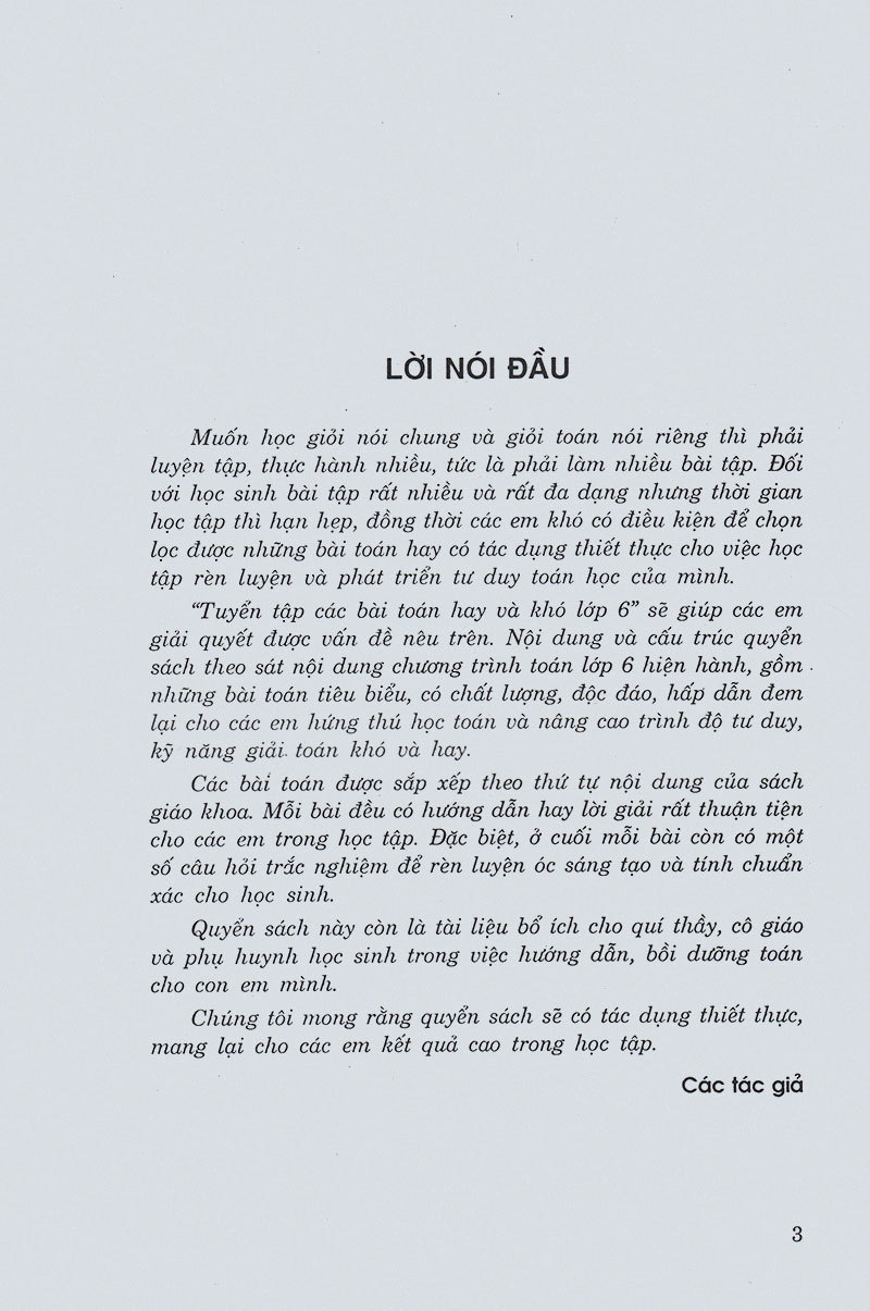 bộ tuyển tập các bài toán hay và khó 6 (tái bản 2020) - Ảnh 3