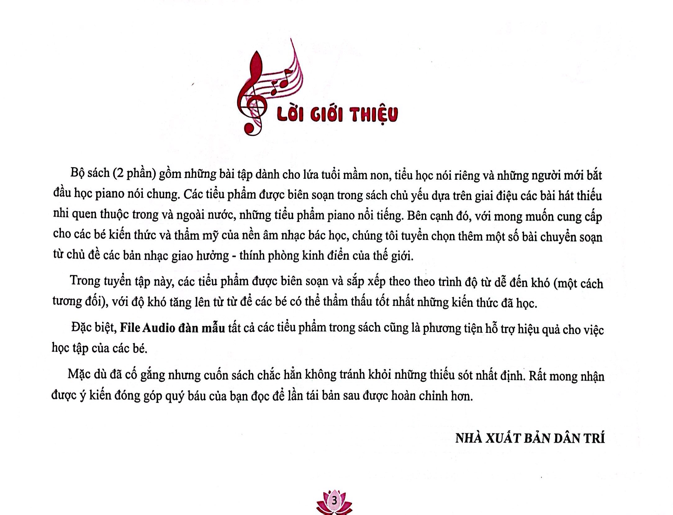 bộ tuyển tập tiểu phẩm piano măng non - phần 1 (tái bản) - Ảnh 3