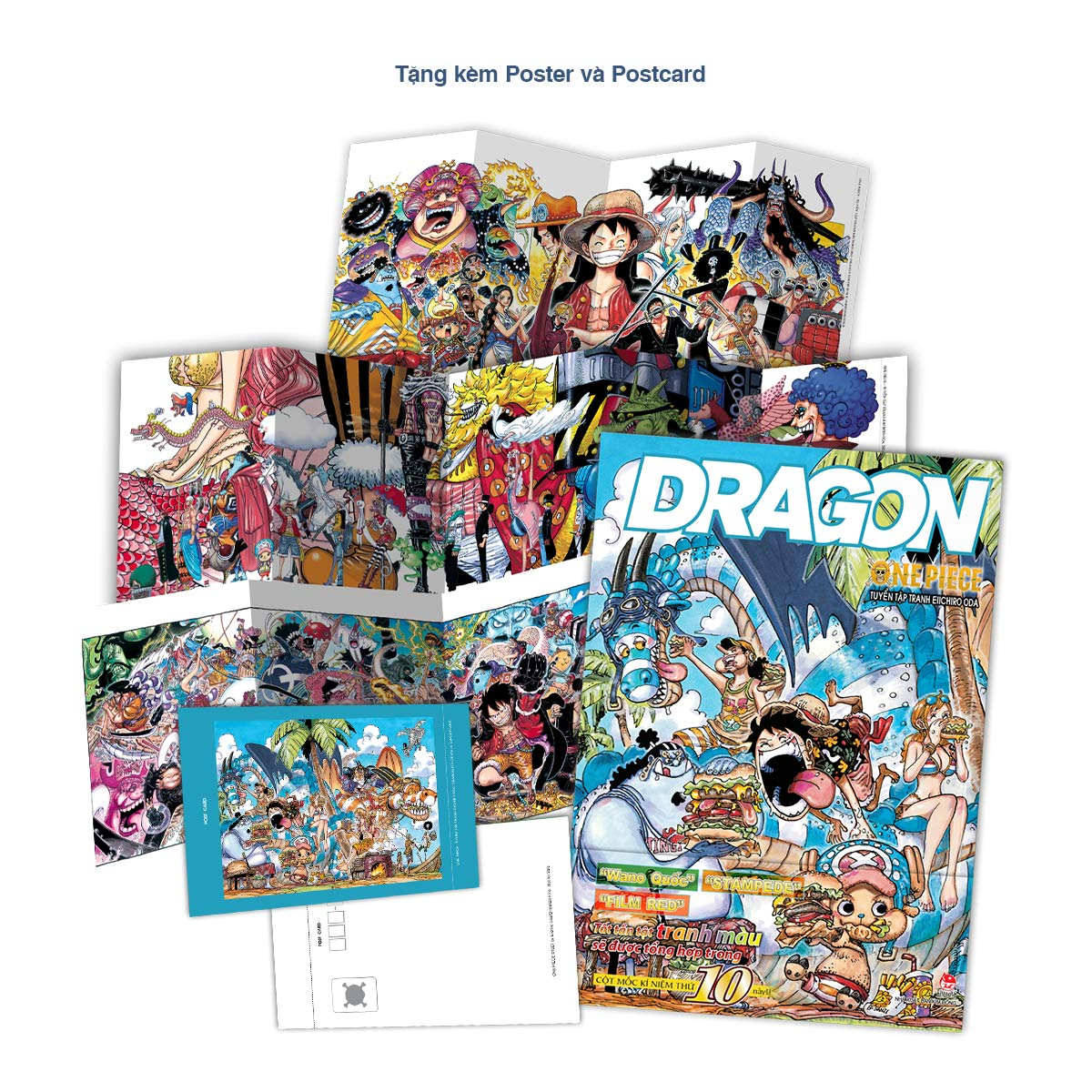 Bộ Tuyển Tập Tranh Eiichiro Oda - One Piece - Color Walk - Tập 10 - Dragon - Tặng Kèm Postcard + Poster - Ảnh 2