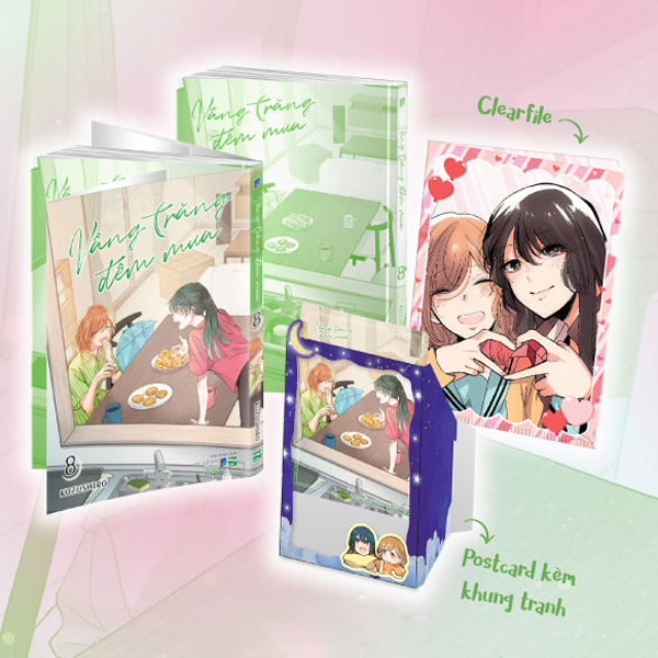 Bộ Vầng Trăng Đêm Mưa - Tập 8 - Bản Sưu Tầm - Tặng Kèm Card Ngọc Trai + Clear File + Khung Đựng Card