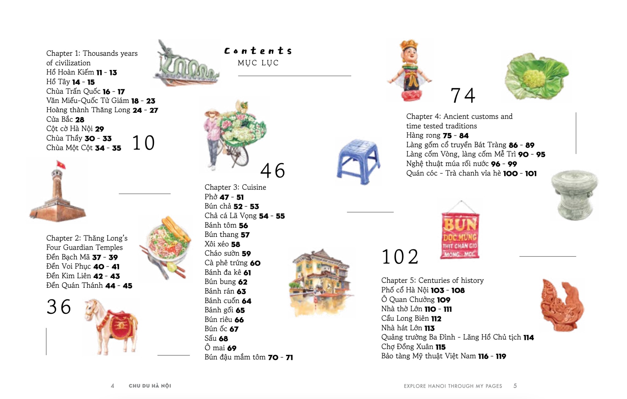 Bộ Việt Nam Dọc Miền Du Ký - Tập 3 - Chu Du Hà Nội - Explore Hanoi Through My Pages - Bìa Cứng - Ảnh 5