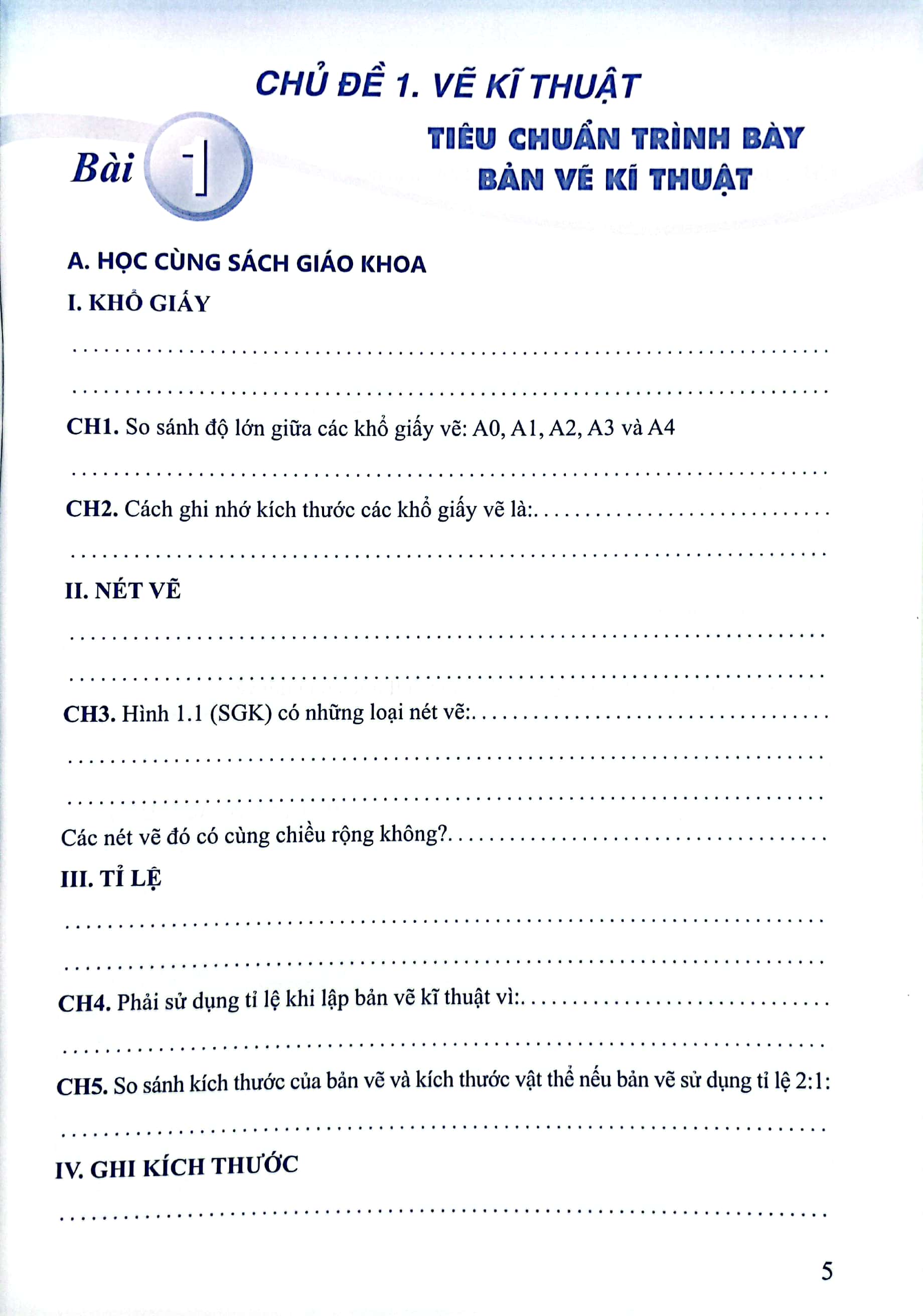 bộ vở bài tập công nghệ 8 (cánh diều) (chuẩn) - Ảnh 4