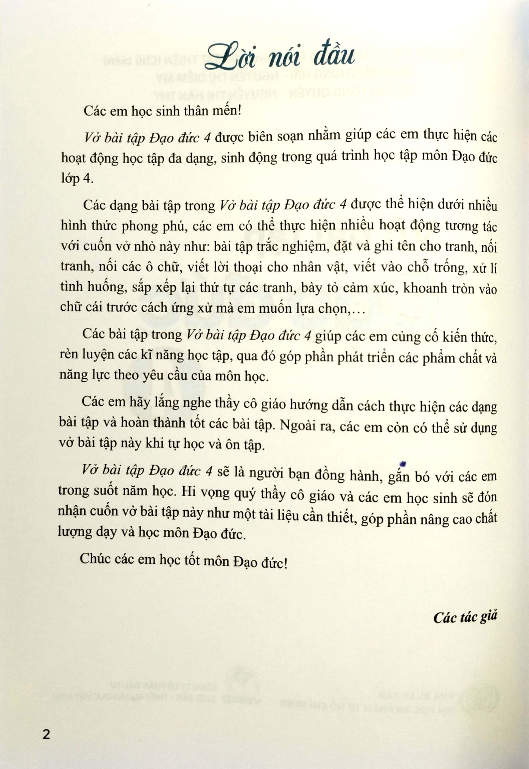 bộ vở bài tập đạo đức 4 (cánh diều) (chuẩn) - Ảnh 4