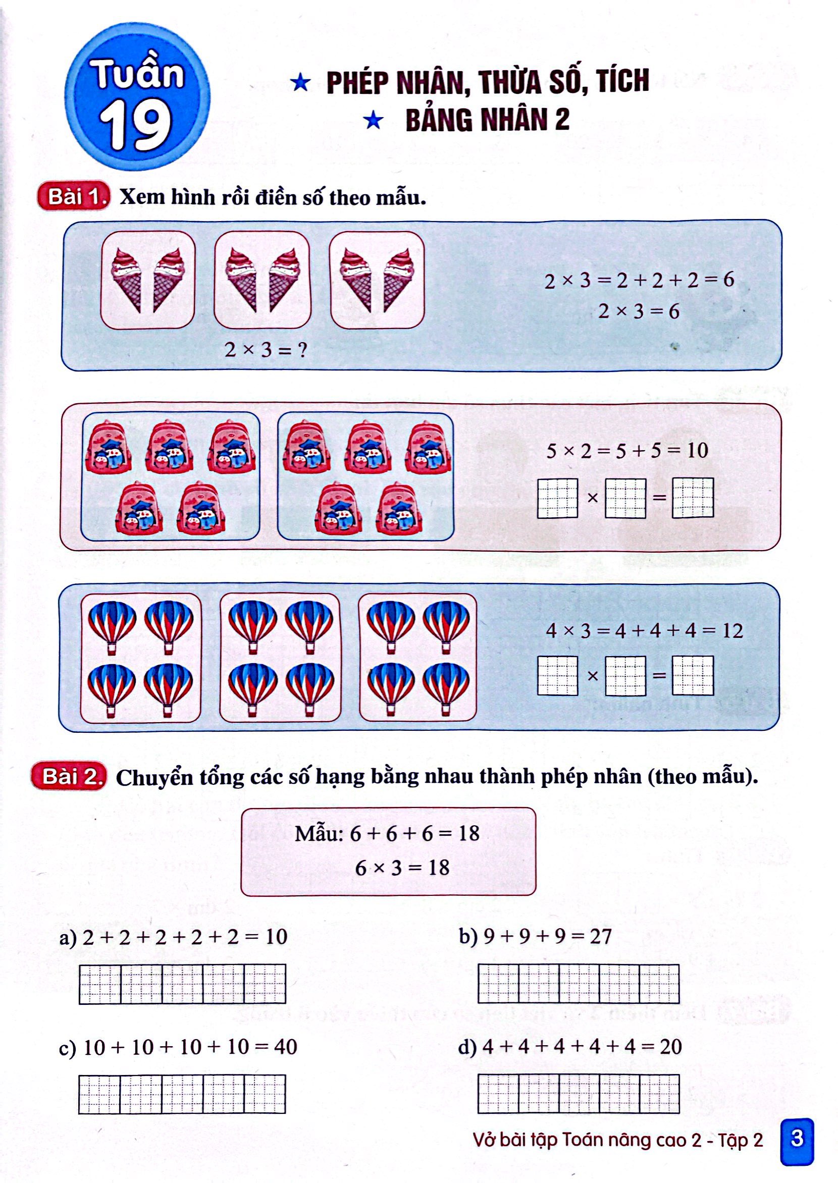 bộ vở bài tập toán nâng cao 2 - tập 2 (tái bản 2023) - Ảnh 4