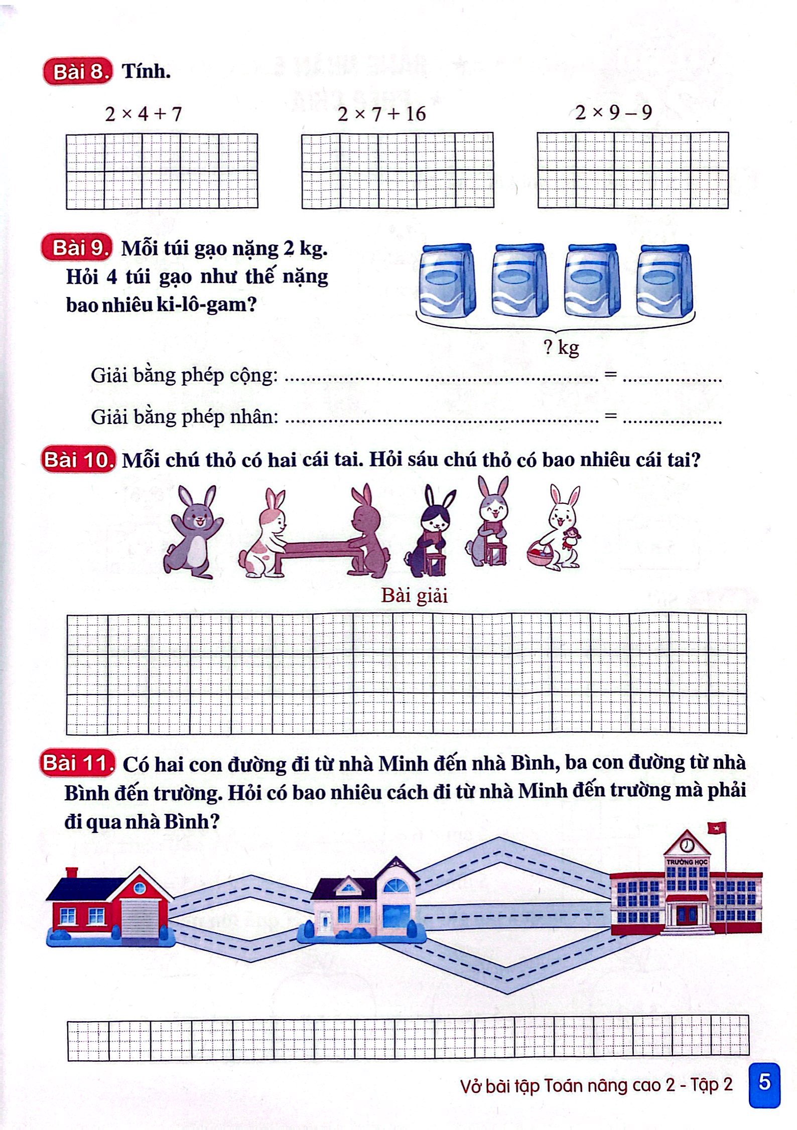 bộ vở bài tập toán nâng cao 2 - tập 2 (tái bản 2023) - Ảnh 6