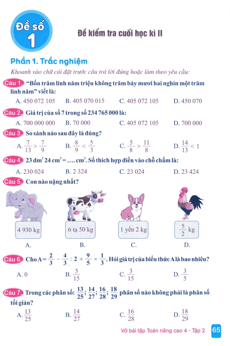 Bộ Vở Bài Tập Toán Nâng Cao 4 - Tập 2 (Theo Chương Trình GDPT Mới) - Ảnh 10