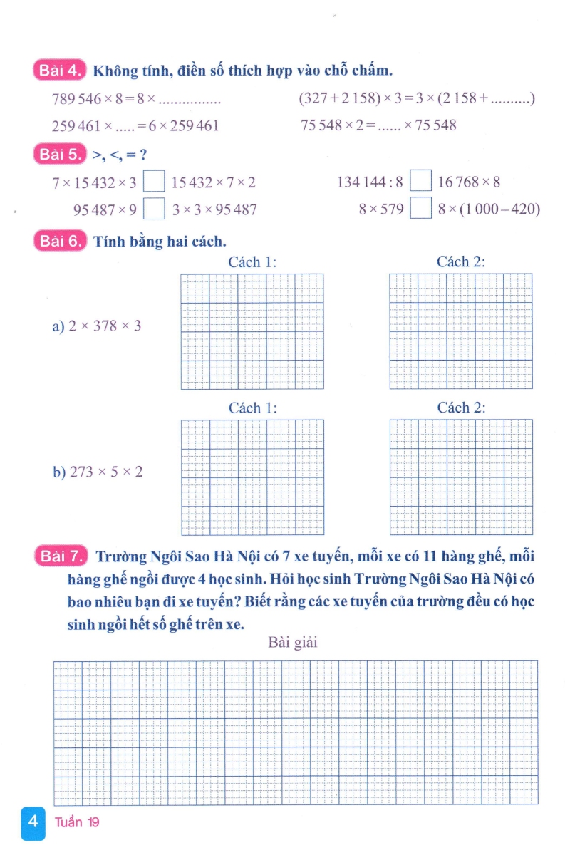 Bộ Vở Bài Tập Toán Nâng Cao 4 - Tập 2 (Theo Chương Trình GDPT Mới) - Ảnh 6