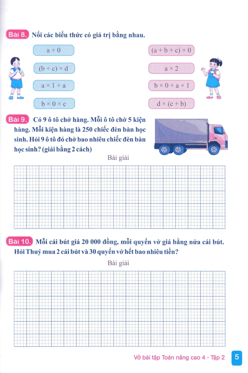 Bộ Vở Bài Tập Toán Nâng Cao 4 - Tập 2 (Theo Chương Trình GDPT Mới) - Ảnh 7
