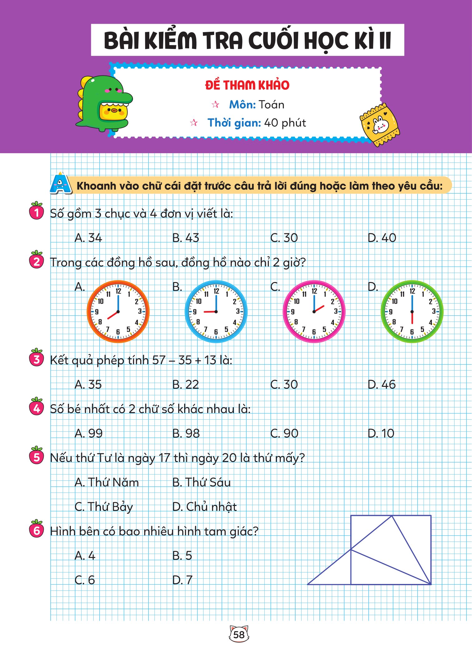 Bộ
						
										
										Vở Bài Tập Toán Tăng Cường 1 Tập 2 - Ảnh 8