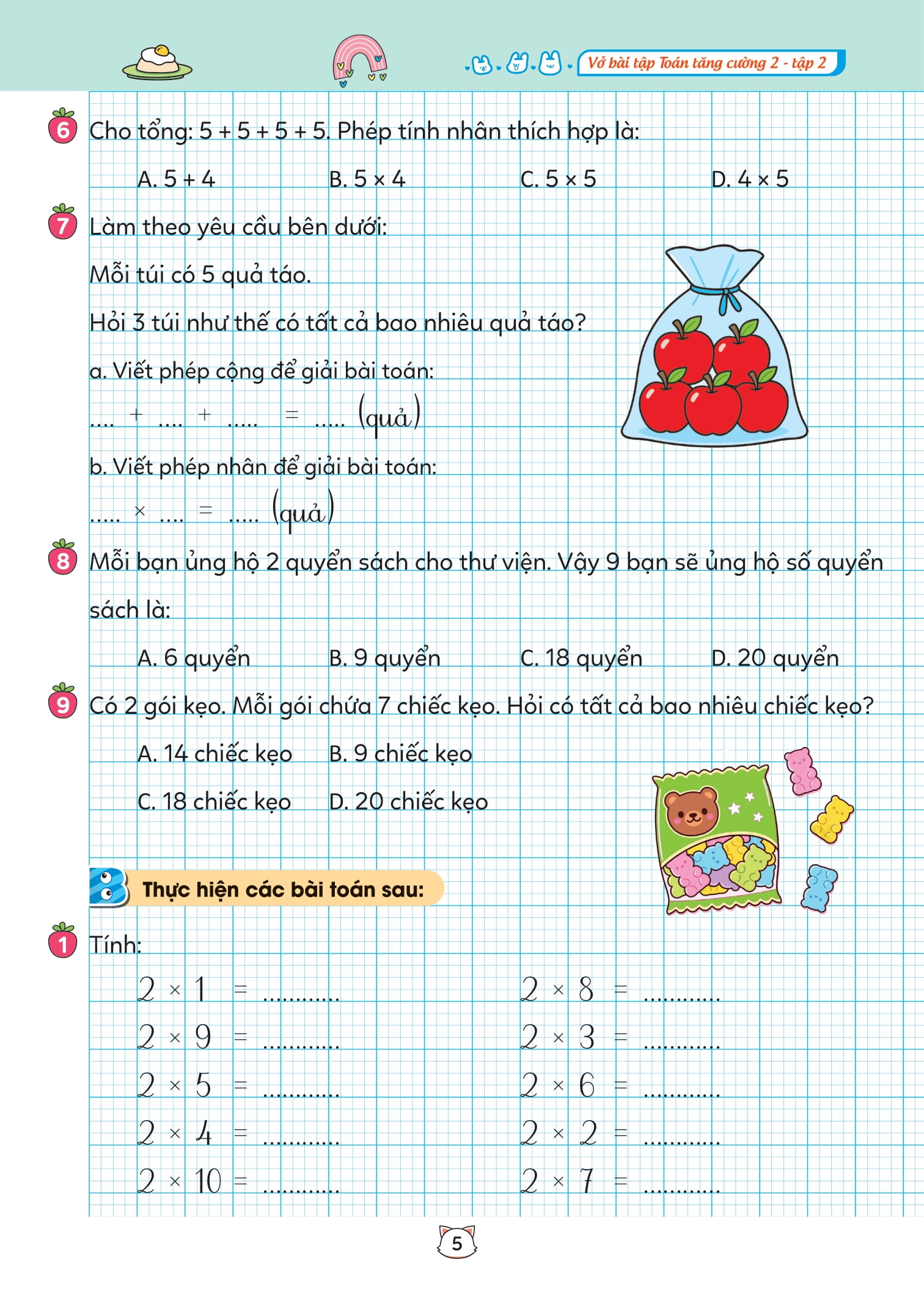 Bộ
						
										
										Vở Bài Tập Toán Tăng Cường 2 - Tập 2 - Ảnh 14