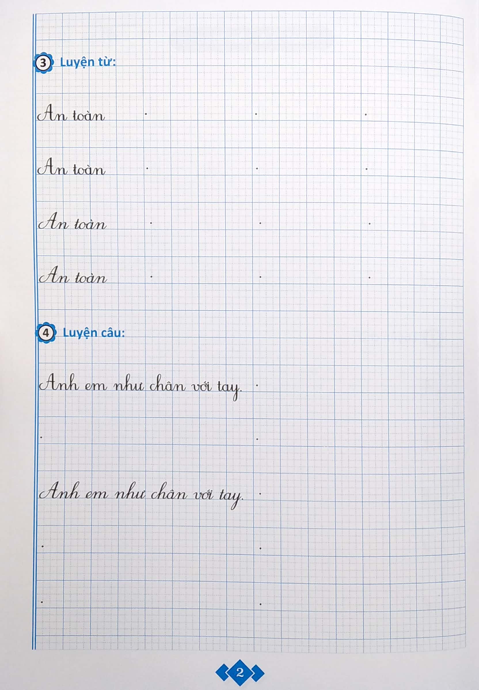 bộ vở luyện viết chữ đẹp lớp 2 - tập 1 (biên soạn theo chương trình sách giáo khoa mới) - Ảnh 4