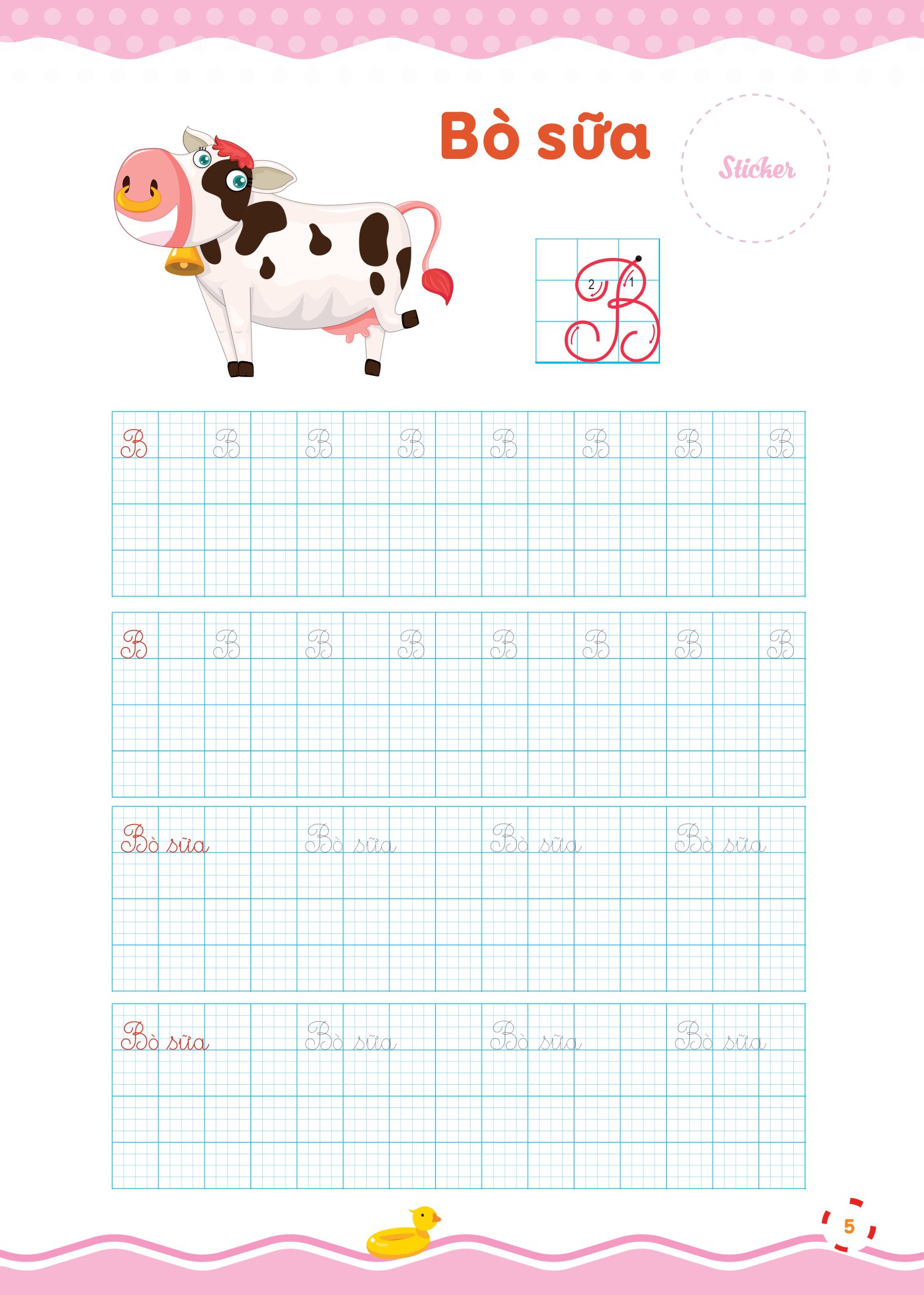 bộ vở luyện viết - hạ cỡ chữ - chữ 1 ô li nhỏ - quyển 1: chữ hoa - Ảnh 6