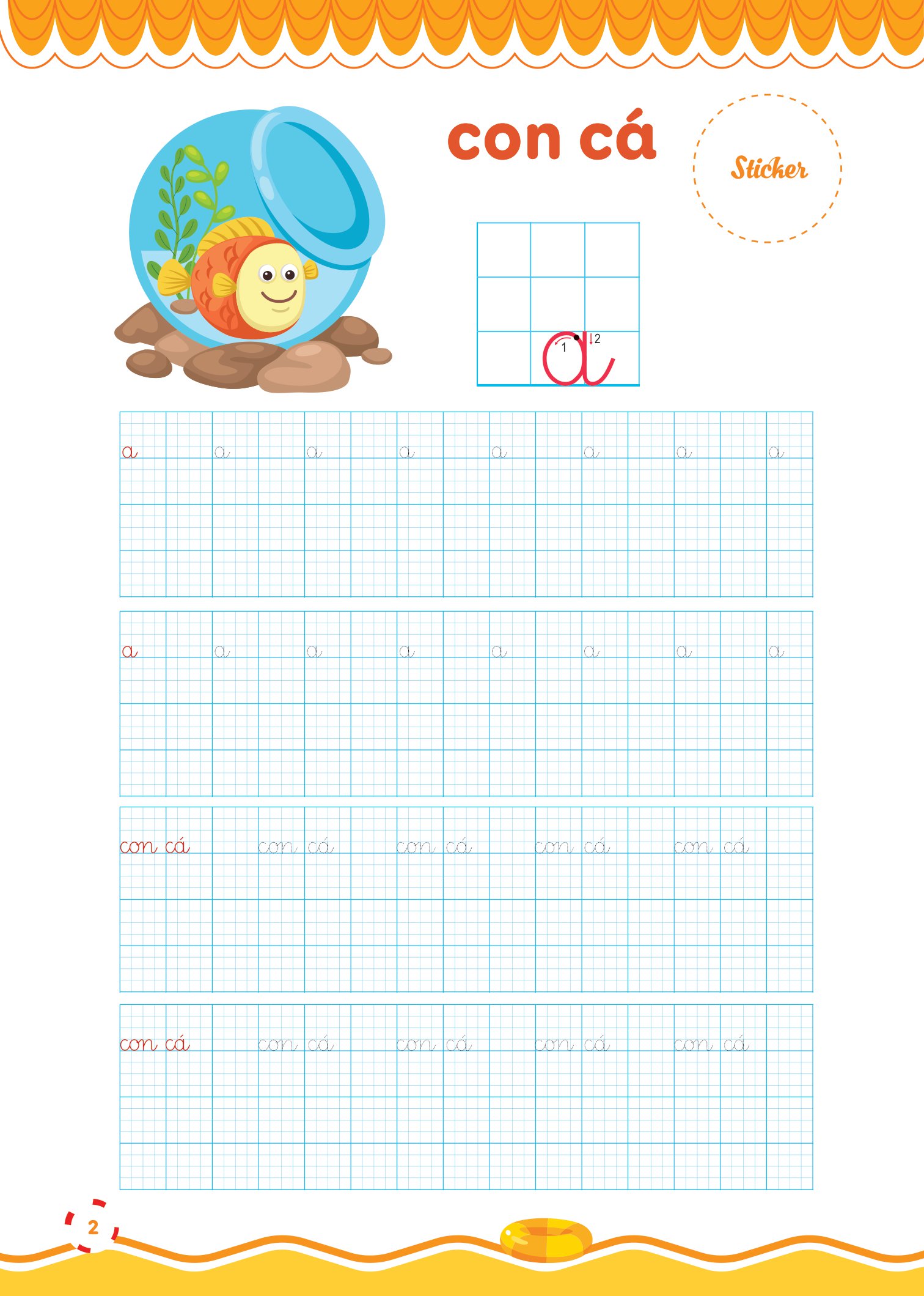 bộ vở luyện viết - hạ cỡ chữ - chữ 1 ô li nhỏ - quyển 2: chữ thường - Ảnh 3