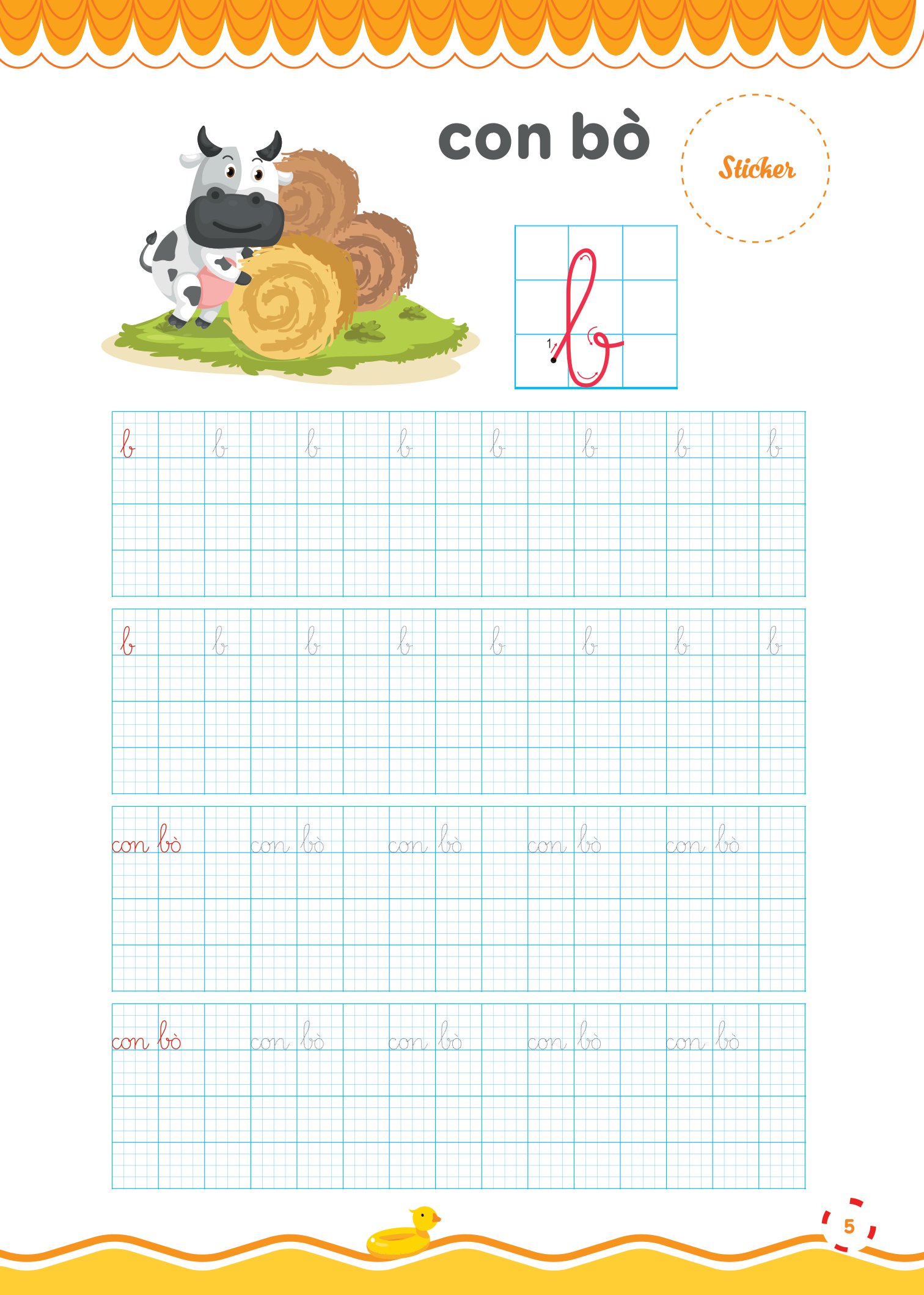 bộ vở luyện viết - hạ cỡ chữ - chữ 1 ô li nhỏ - quyển 2: chữ thường - Ảnh 6