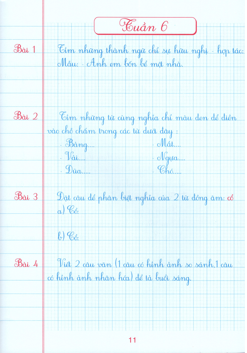 bộ vở ô li bài tập thực hành tiếng việt 5 (quyển 1) - Ảnh 12