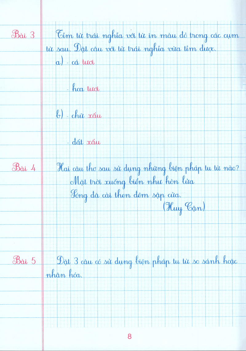 bộ vở ô li bài tập thực hành tiếng việt 5 (quyển 1) - Ảnh 9