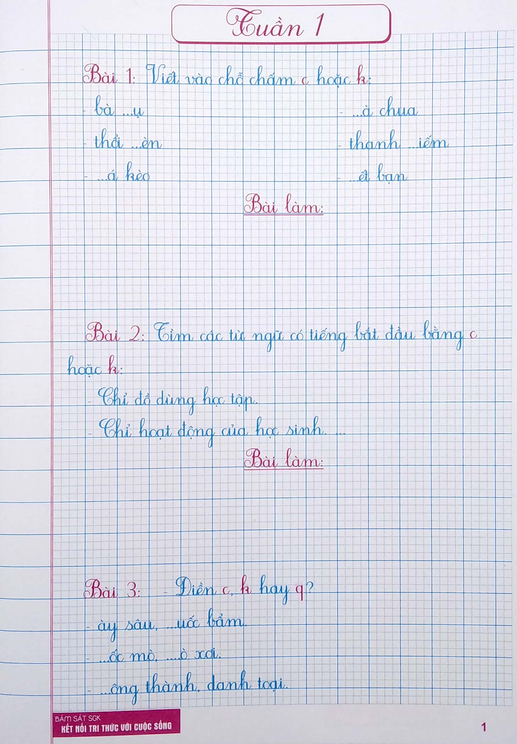 bộ vở ô li bài tập tiếng việt 3 - quyển 1 (biên soạn theo chương trình sgk "kết nối tri thức với cuộc sống") - Ảnh 3