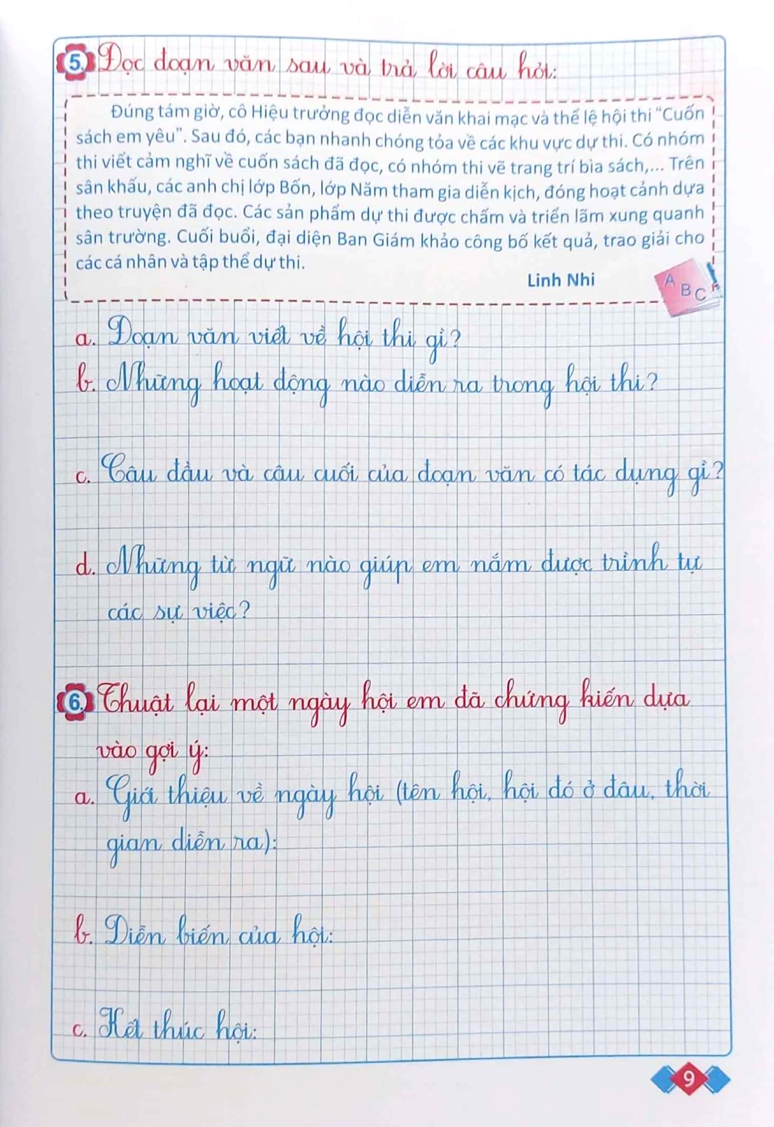 bộ vở ô li bài tập tiếng việt 3 - tập 2 (ch-t) - Ảnh 8