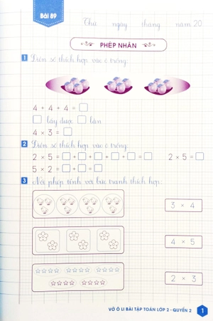 bộ vở ô li bài tập toán 2 - quyển 2 (biên soạn theo chương trình giáo dục phổ thông mới) - Ảnh 3