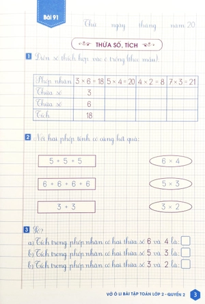 bộ vở ô li bài tập toán 2 - quyển 2 (biên soạn theo chương trình giáo dục phổ thông mới) - Ảnh 5