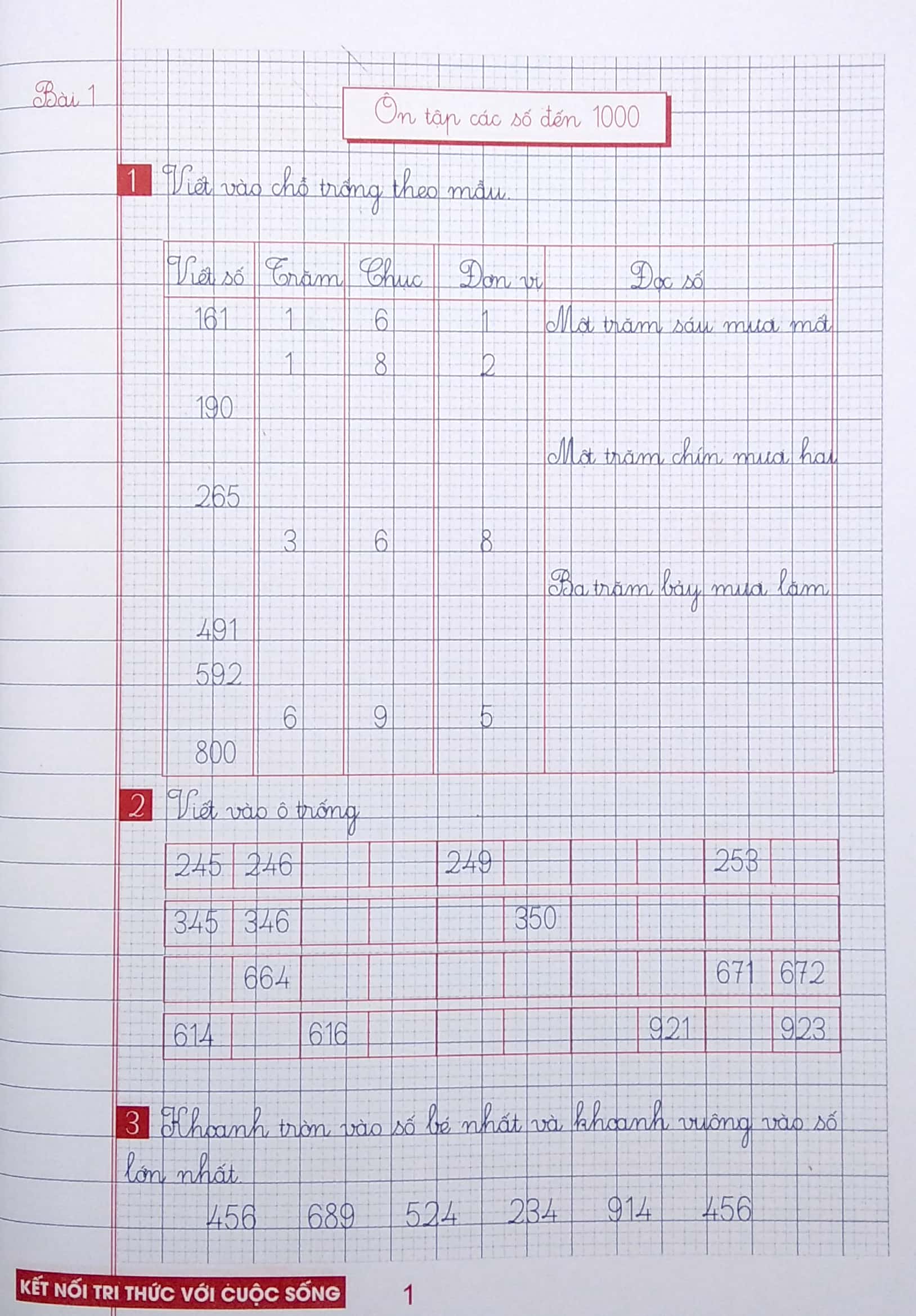 bộ vở ô li bài tập toán 3 - quyển 1 (biên soạn theo chương trình sgk "kết nối tri thức với cuộc sống") - Ảnh 3