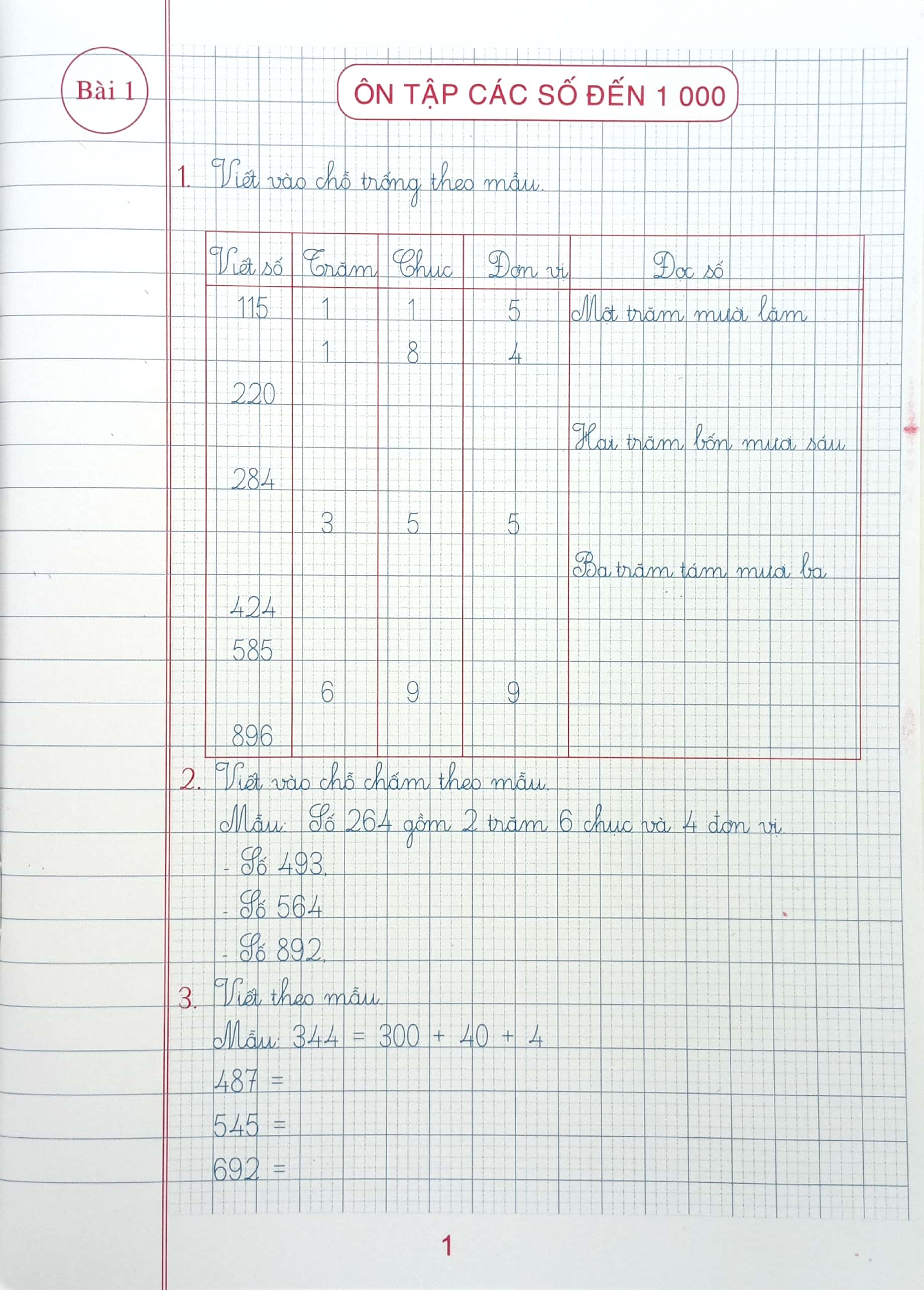 bộ vở ô li bài tập toán 3 - quyển 1 (dùng kèm bộ sách chân trời sáng tạo) - Ảnh 3