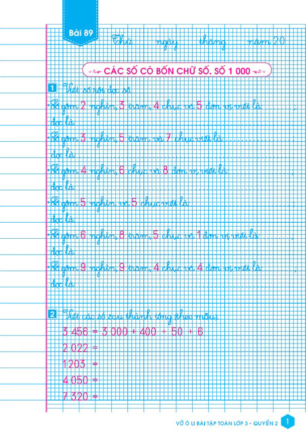 Bộ Vở Ô Li Bài Tập Toán 3 - Quyển 2 (Theo Chương Trình GDPT Mới) - Ảnh 3