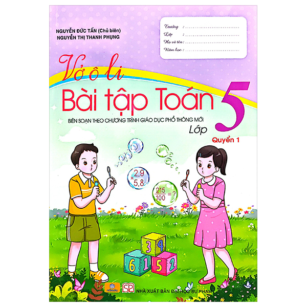 Bộ Vở Ô Li Bài Tập Toán 5 - Quyển 1 (Theo Chương Trình GDPT Mới)