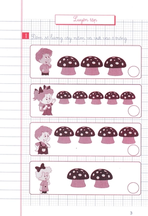 bộ vở ô li bài tập toán lớp 1 - quyển 1 (bám sát sgk kết nối tri thức với cuộc sống) - Ảnh 4