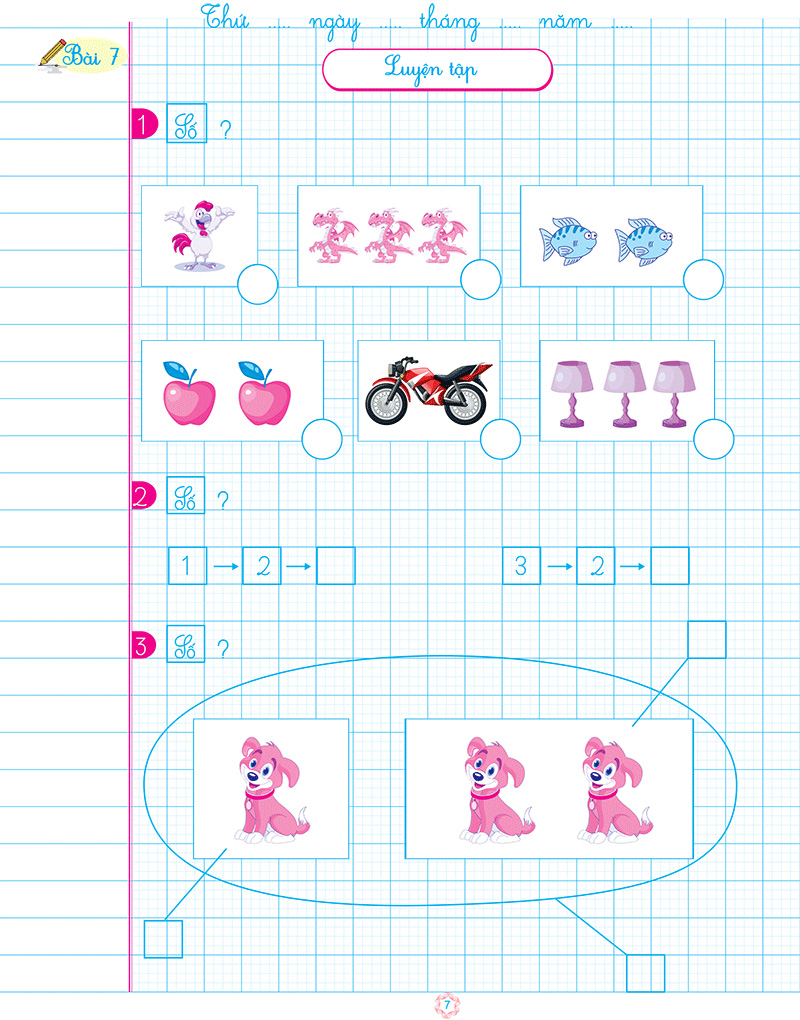 bộ vở ô li bài tập toán lớp 1 - quyển 1 (biên soạn theo chương trình mới) - Ảnh 10