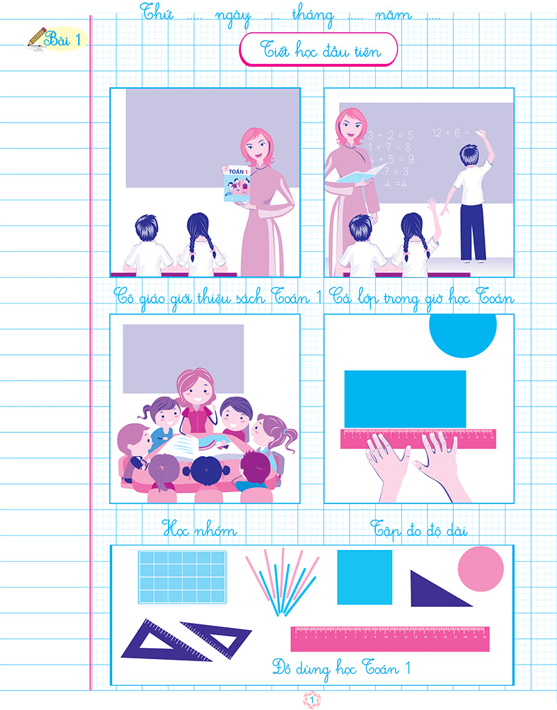 bộ vở ô li bài tập toán lớp 1 - quyển 1 (biên soạn theo chương trình mới) - Ảnh 3