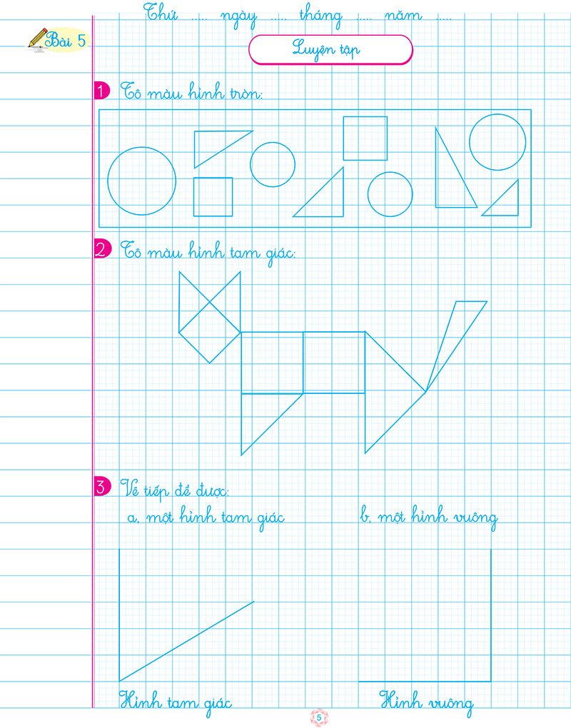 bộ vở ô li bài tập toán lớp 1 - quyển 1 (biên soạn theo chương trình mới) - Ảnh 7