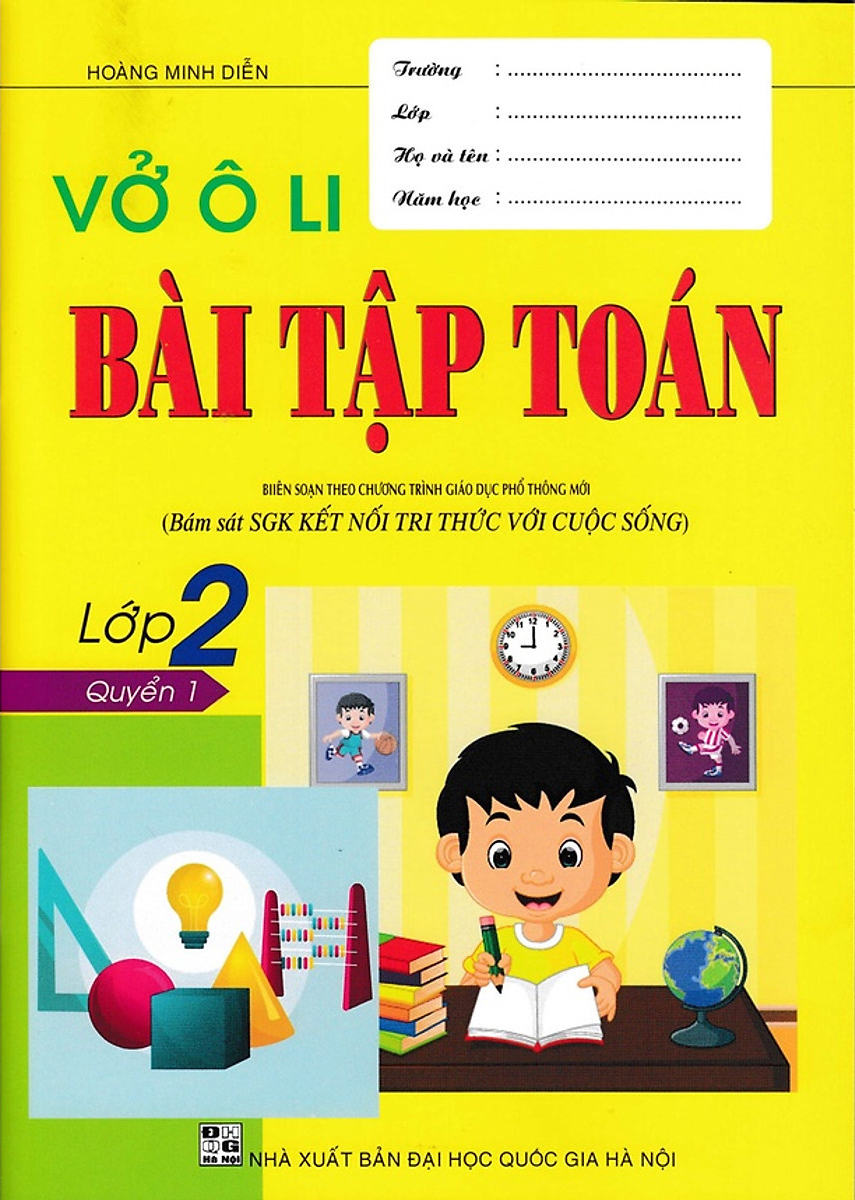 Bộ Vở Ô Li Bài Tập Toán Lớp 2 - Quyển 1 (Kết Nối) (Tái Bản 2025) - Ảnh 2