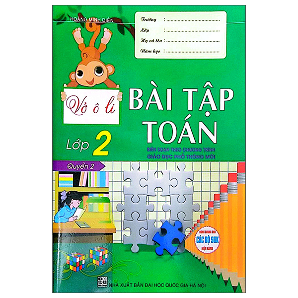 Bộ Vở Ô Li Bài Tập Toán Lớp 2 (Quyển 2)
